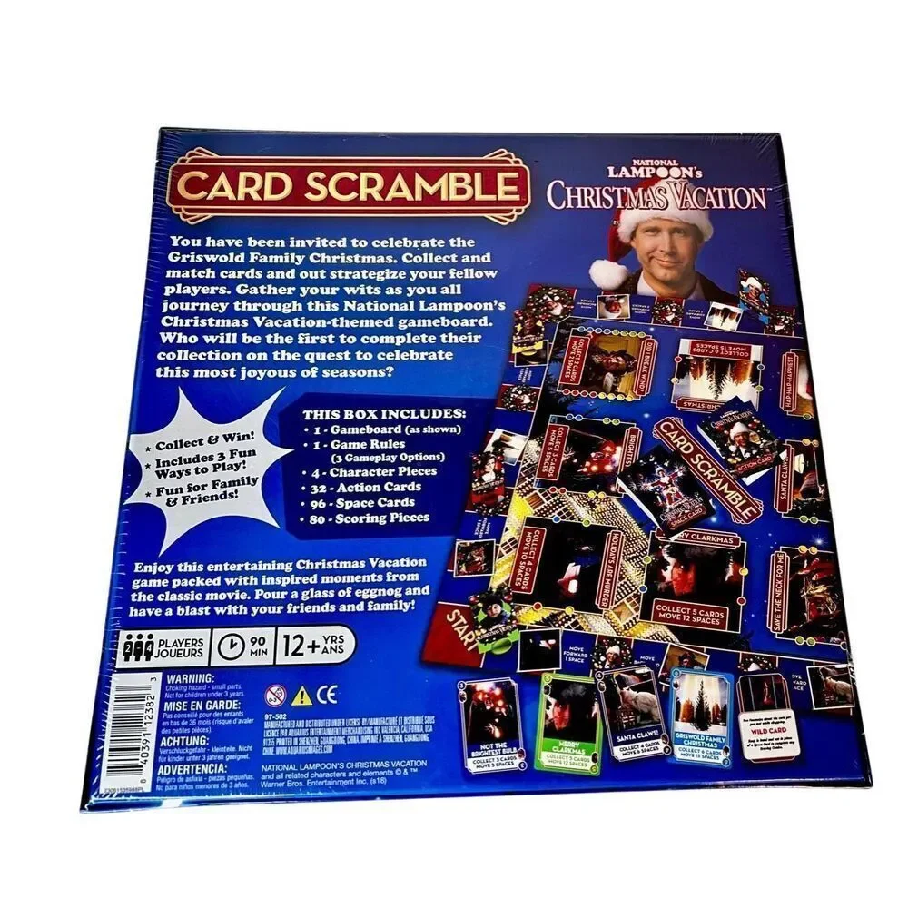 National Lampoon's Christmas Vacation Card Scramble Board Game New Sealed